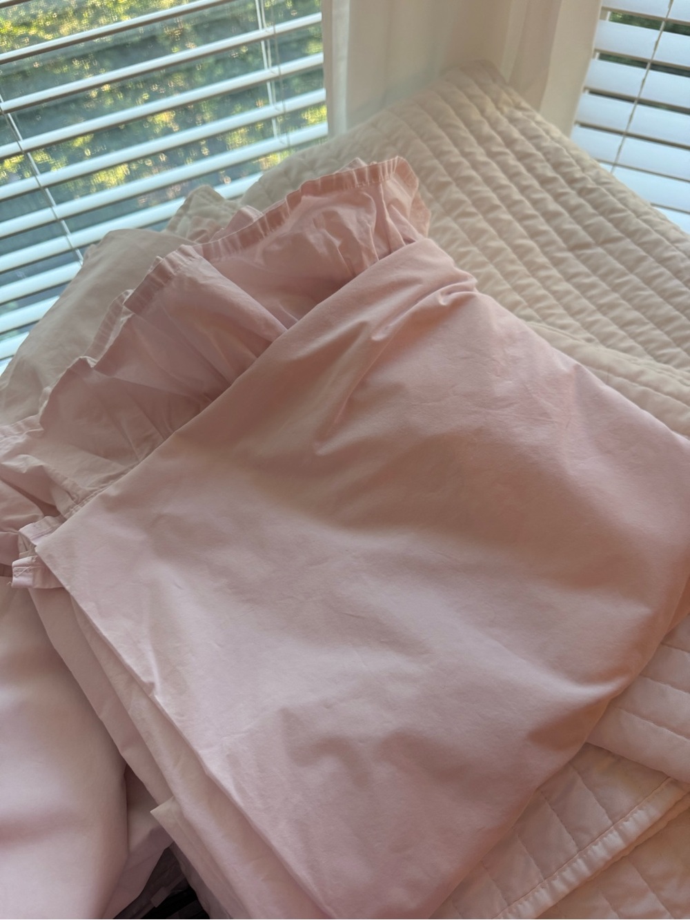 Simply Shabby Chic Light Pink Ruffled Pillowcase Set